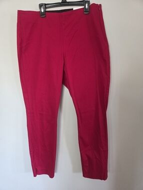 NWT Old Navy RED side Zip Stretch Crop Pants